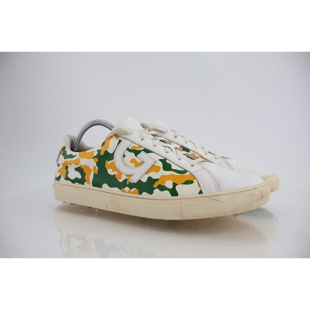 G/Fore Waste Management Golf Shoes Sneakers White Green Leather Size 11